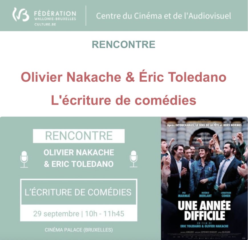 Rencontre avec Olivier Nakache & Éric Toledano sur l'écriture de comédies - BRUXELLES