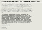 ACE Animation Special 2027: Call for Applications