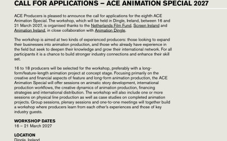 ACE Animation Special 2027: Call for Applications
